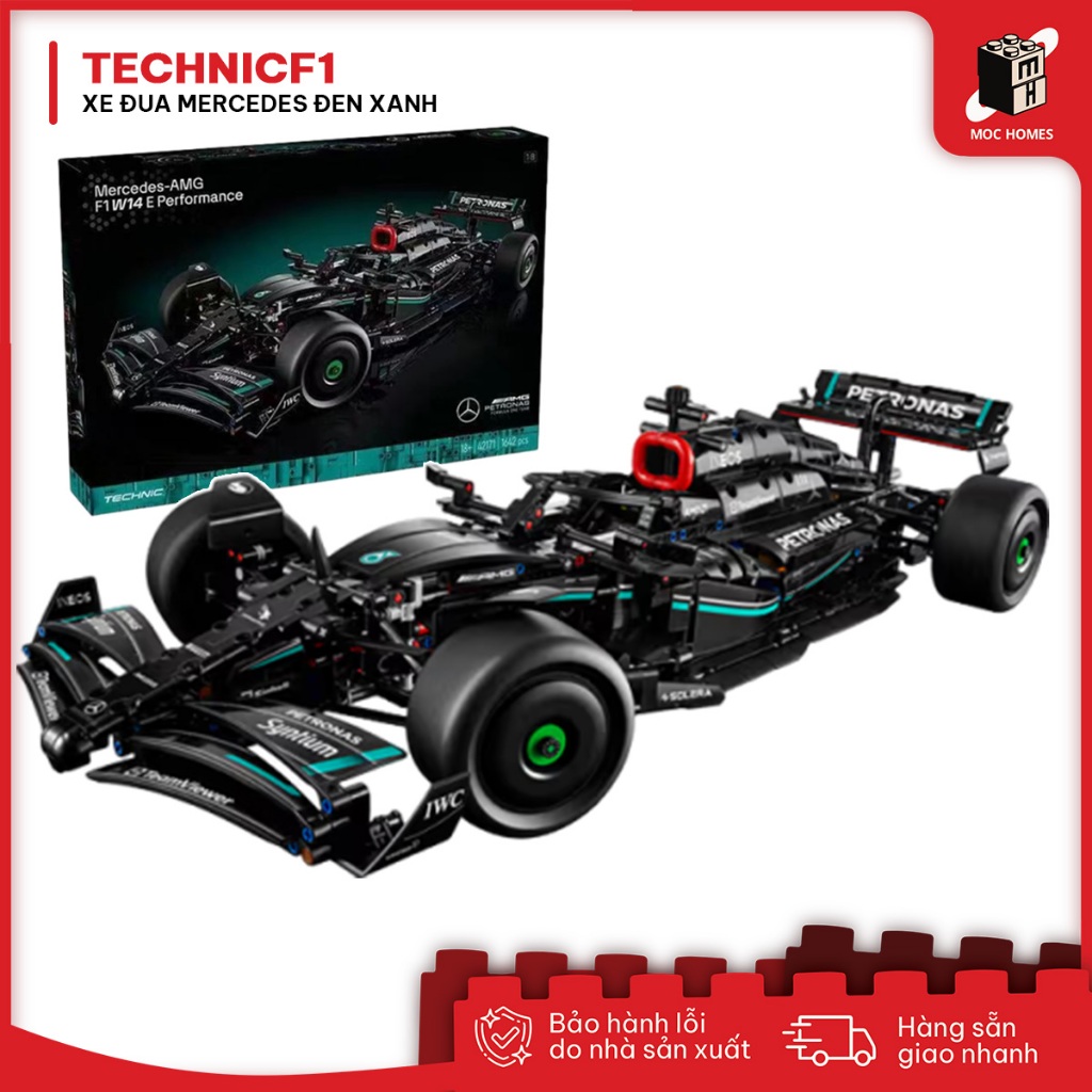 1:8 สีดําและสีน้ําเงิน เมอร์เซเดส ฉ1 โมเดลรถแข่งประกอบของเล่น | TECHNIC TECHNIC TECHNIC TECHNIC TECH