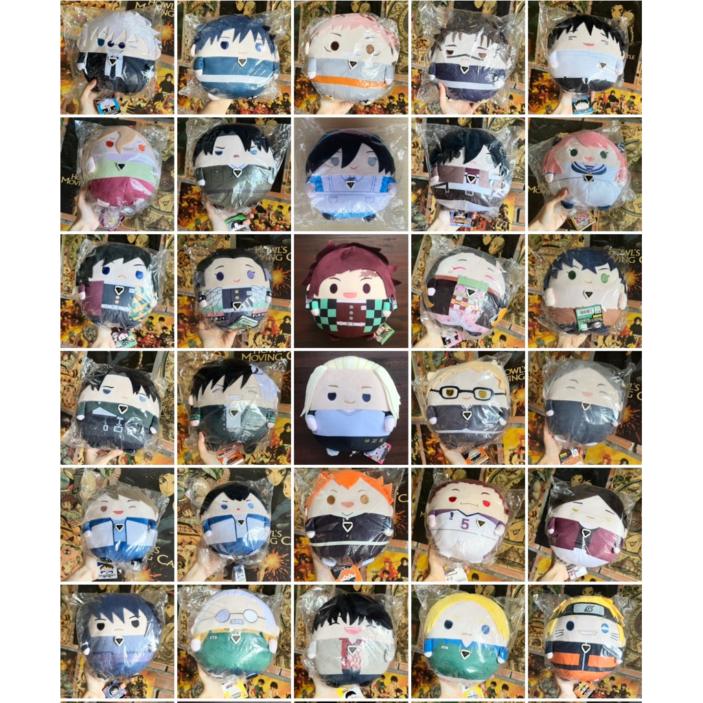 OtakuTPstore อย่างเป็นทางการโมจิ fuwa m ตุ๊กตา 20 ซม.cbgrm โจมตีบน Titan Jujutsu Kimetsu Haikyuu Win
