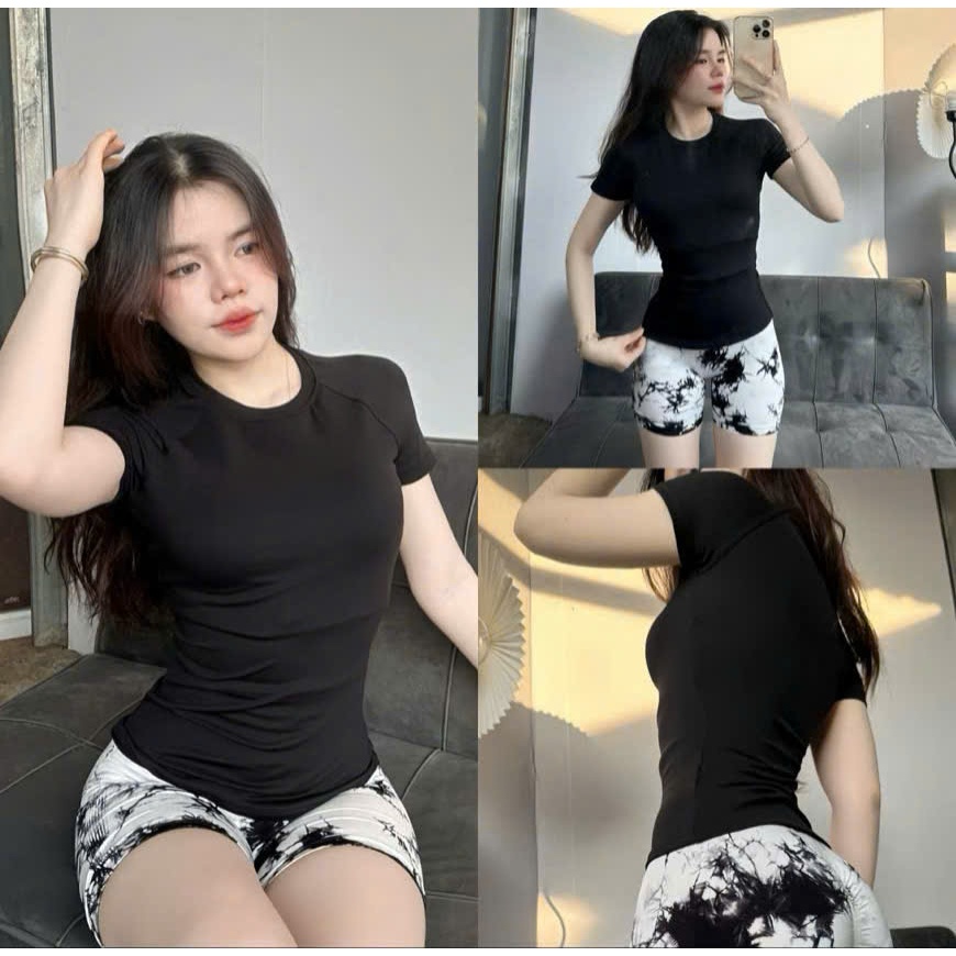 เสื้อคลุมรัดหน้าท้องโยคะ Erobic Gym วัสดุยืดหยุ่นและดูดซับ รวมแผ่นโฟม (Shirt02)