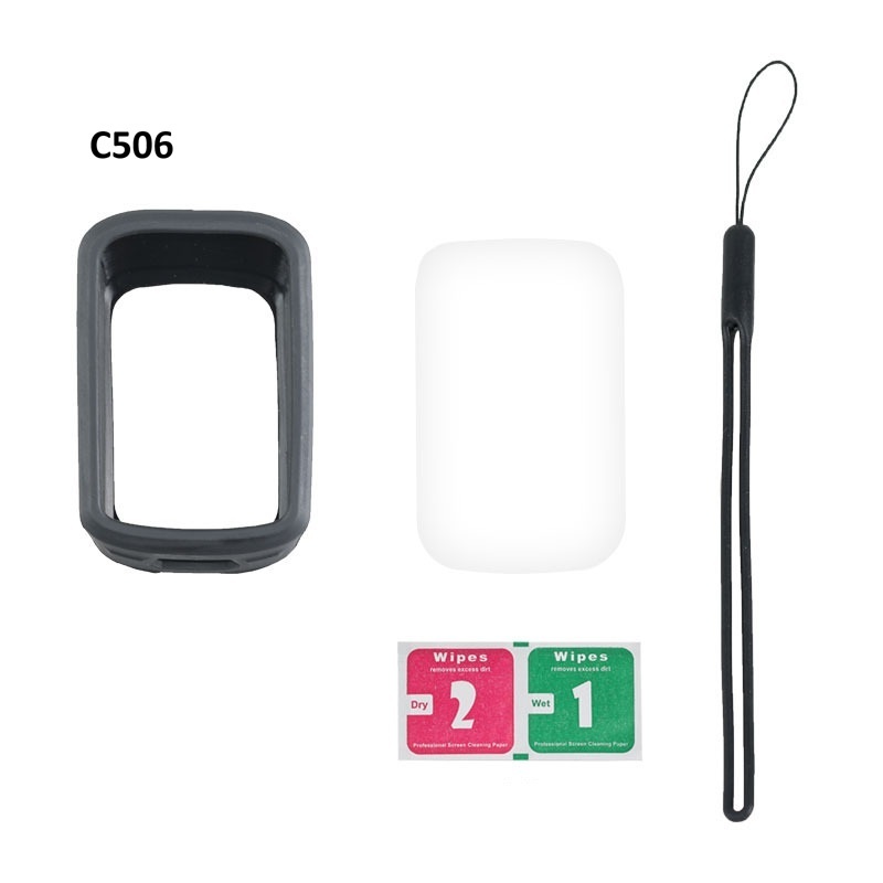 เคสยางพร้อมกระจกนิรภัยเพื่อปกป้องนาฬิกาจักรยาน Magene C506 / C506SE / C606 / C706