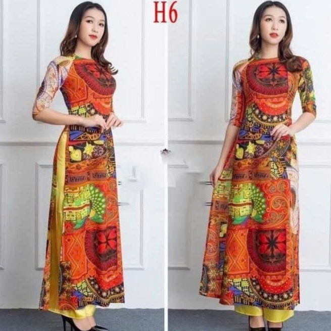 E94 - พิมพ์ 3D Ao Dai พร้อมลายโบรเคด หุ่นตา คอนซีลเลอร์ และตัวแบน
