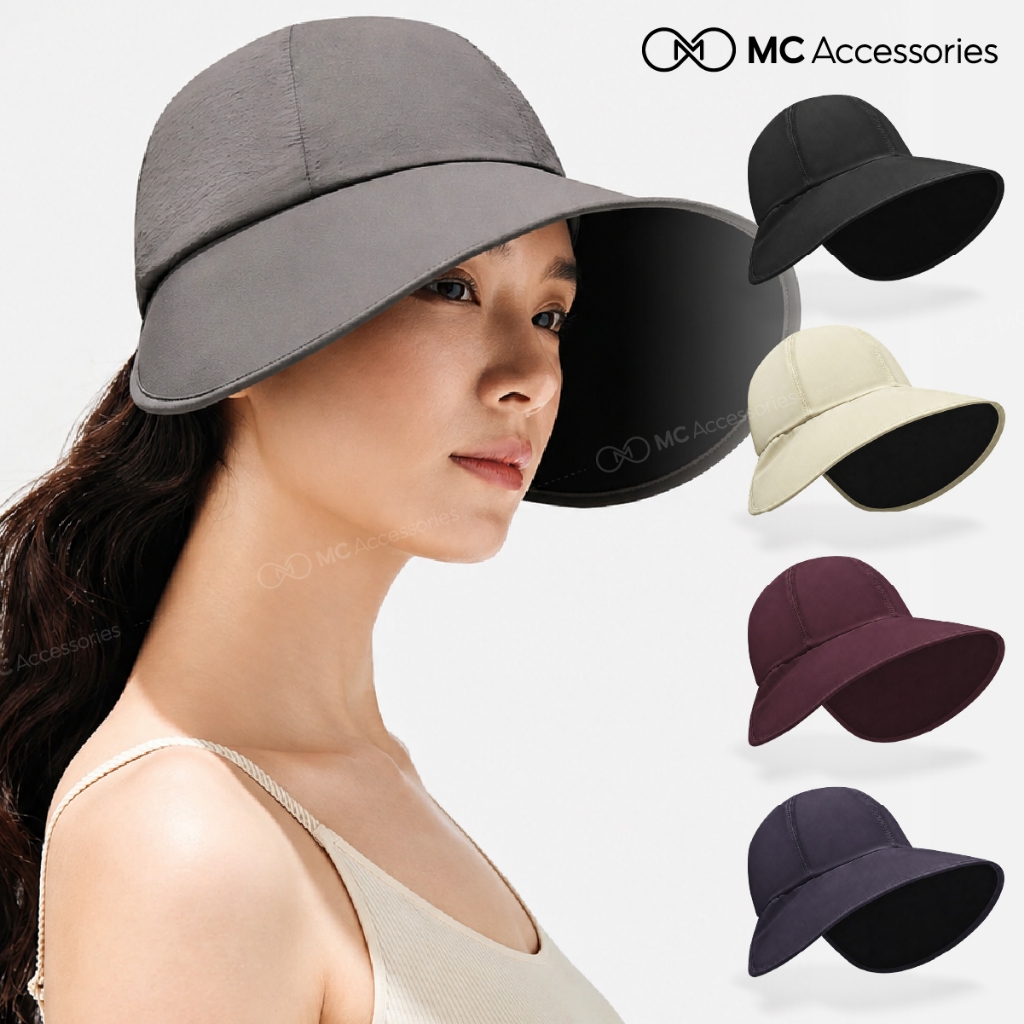 JN32 MC STUDIO กว้าง Brim Sun หมวก 9.4 ซม.JN32 MC STUDIO หมวกป้องกันรังสียูวีผ้าน้ําหนักเบา Quick Dr