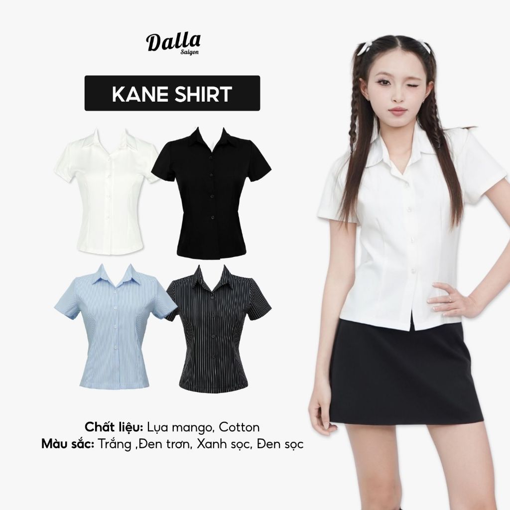 เสื้อเชิ้ตทรงสลิมขั้นพื้นฐาน DALLA (SM02) เสื้อเชิ้ต Kane