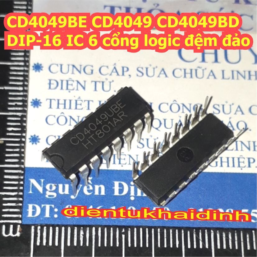 5pcs CD4049BE CD4049 CD4049BD 4049 DIP-16 IC 6 ย้อนกลับบัฟเฟอร์ logic พอร์ต kde4619