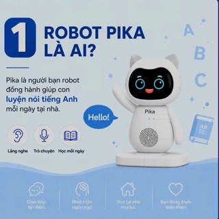 Robot Pika AI + Phần mềm - Gia sư dạy học Tiếng Anh Thông Minh cho bé vui chơi học tốt