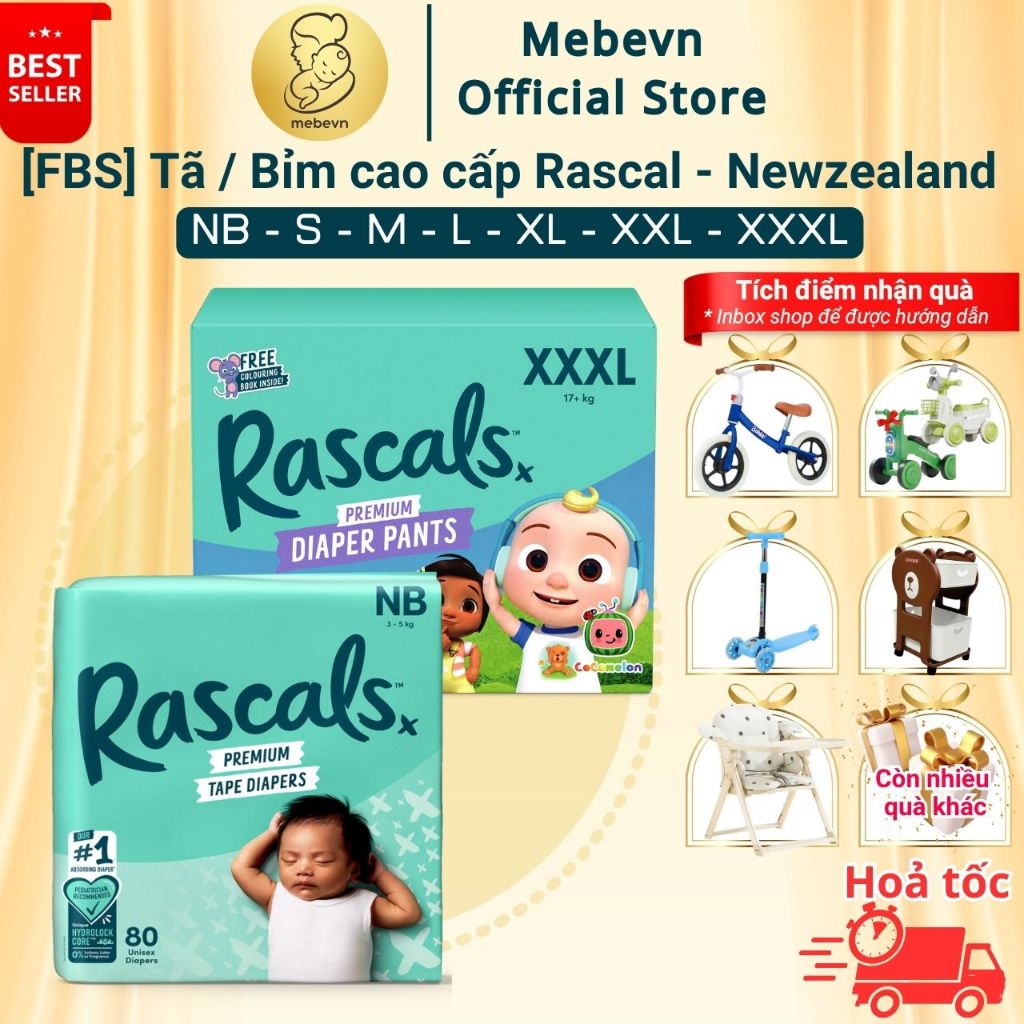 [FBS] ผ้าอ้อม Rascal Friend Rascal and Friend Cocomelon NewZealand ผ้าอ้อม Rascal Friends ของแท้