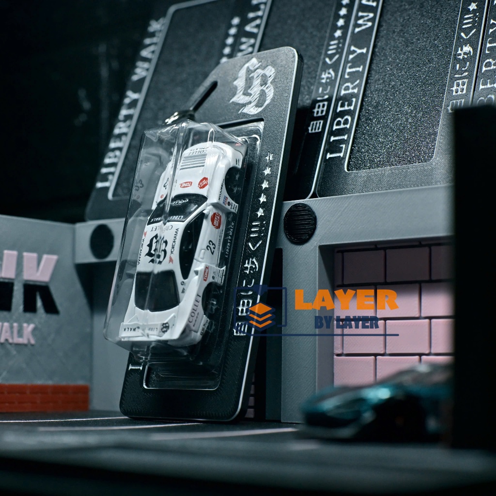 (HOT) Liberty Walk พวงกุญแจสําหรับรถยนต์โมเดล Hot Wheels 1/64