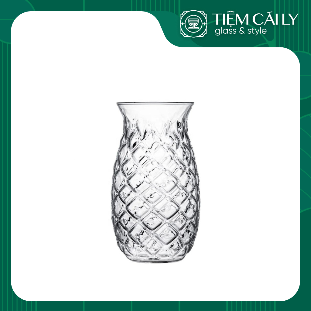 LIBBEY TEMPERED GLASS CUP PINEAPPLE SHAPE 56880 / 500ML / Smoothie - Juice - DETOX - COCKTAIL