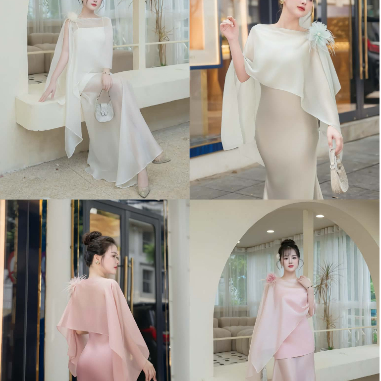 สการ์ฟหลากสีเนื้อผ้าชีฟองผ้าไหมหลากสีเหมาะสําหรับชุดปาร์ตี้