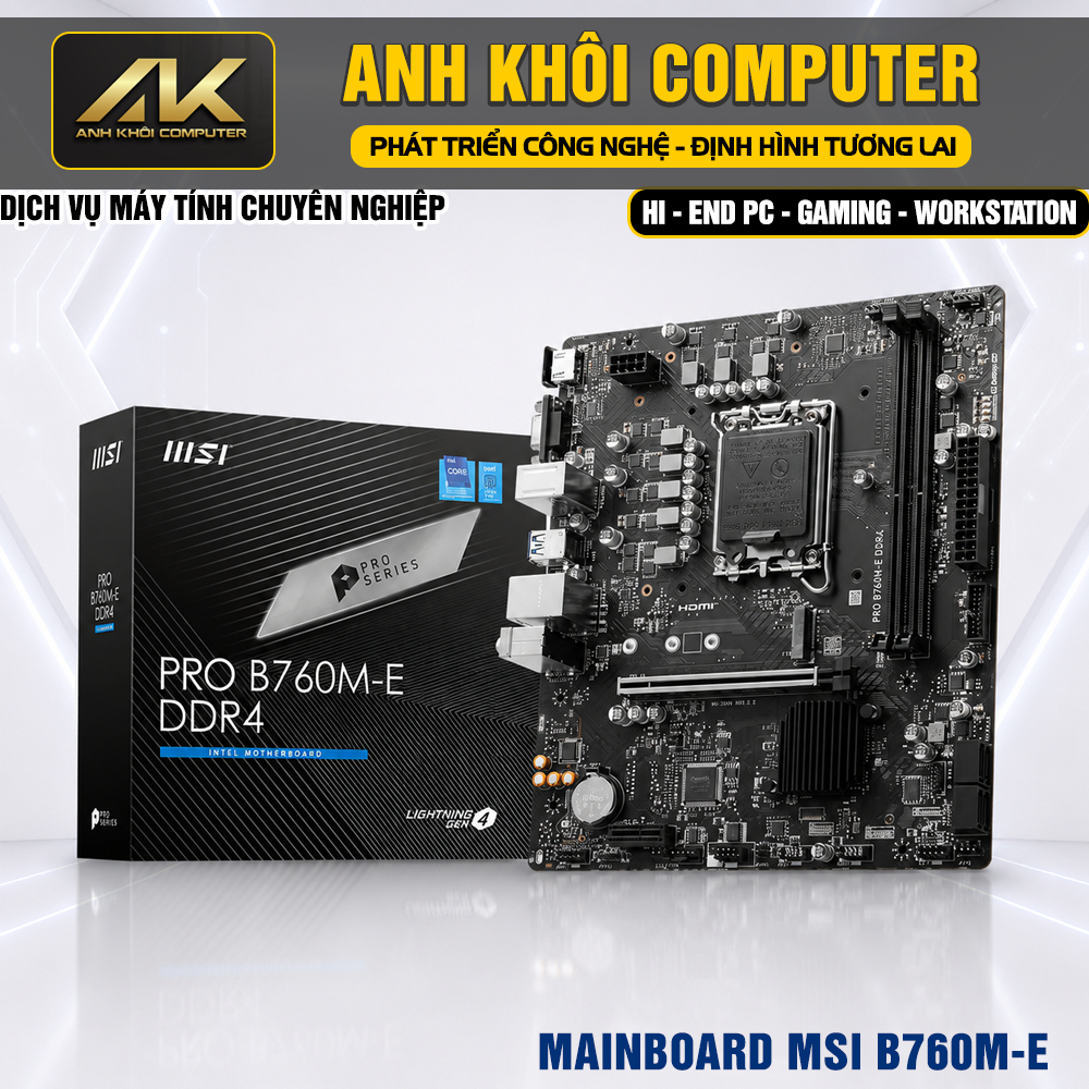 เมนบอร์ด MSI PRO B760M-E DDR4