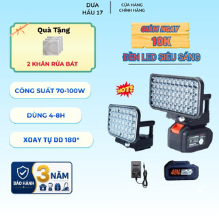 Đèn LED Siêu Sáng Sử Dụng Pin Makita 55 LED Với 2 Chế Độ Sáng, Có Cổng Sạc Điện Thoại USB Hot