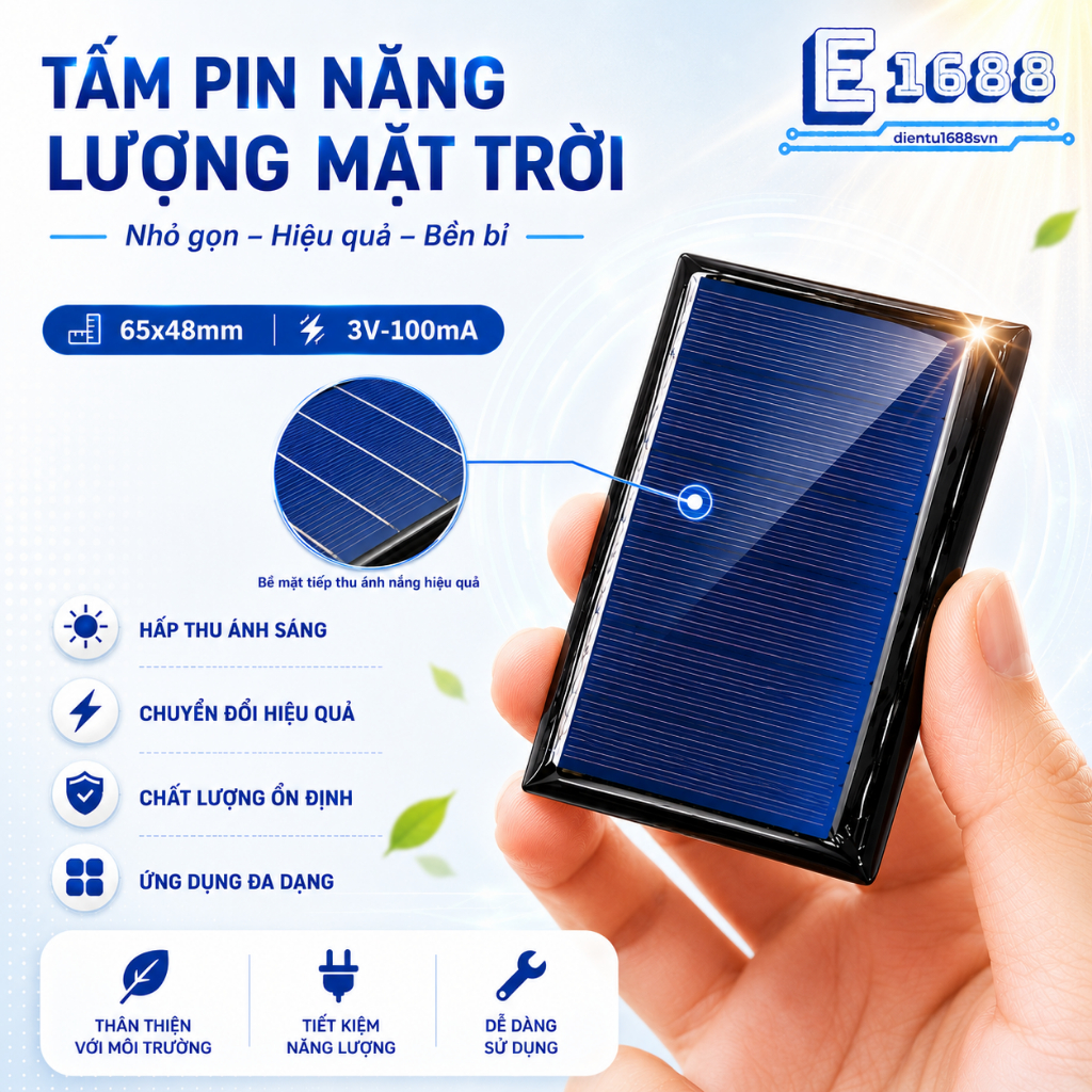 Combo - แผงโซล่าเซลล์เล็ก แผงโซล่าเซลล์จิ๋ว ขนาด 65x48mm 1V-6V ขับเคลื่อนมอเตอร์ led...