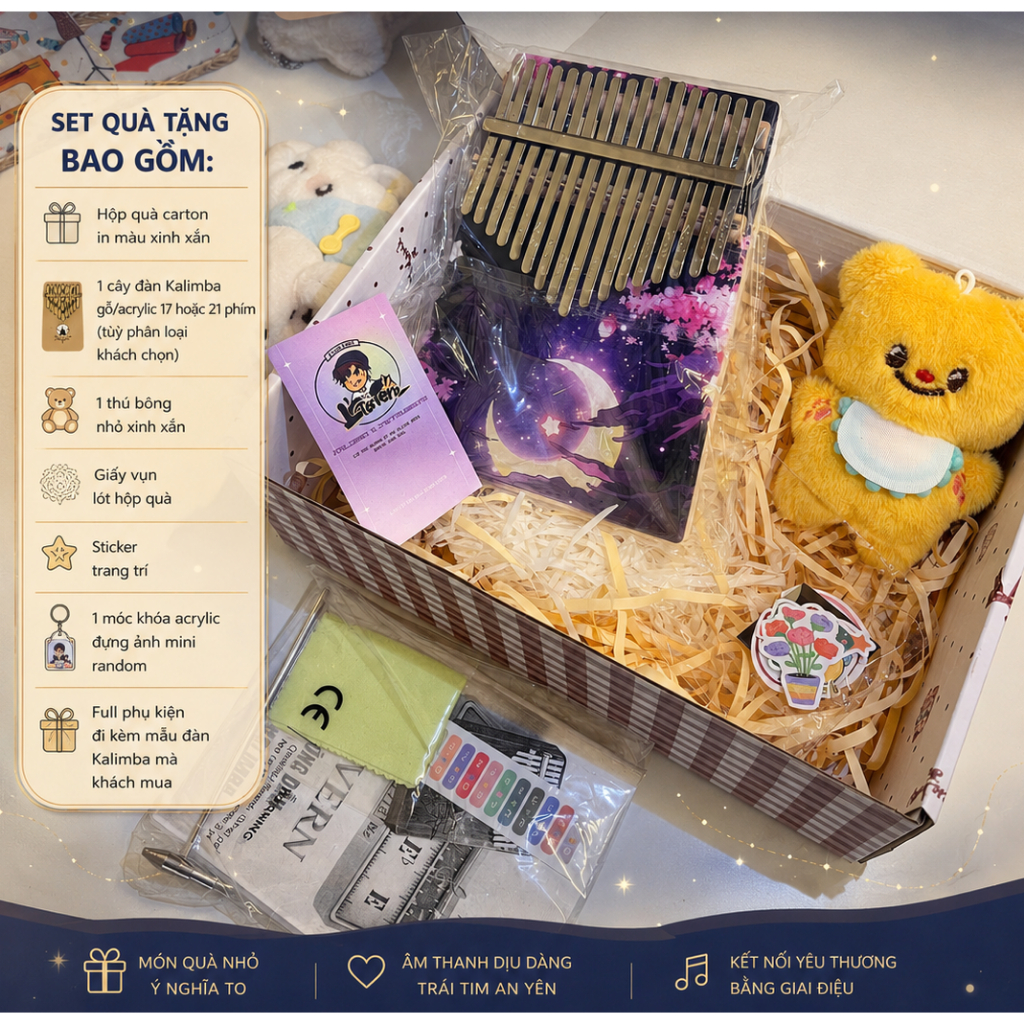 KALIMBA LAVERN GIFT SET ของขวัญวันเกิด kalimba 17 21 คีย์