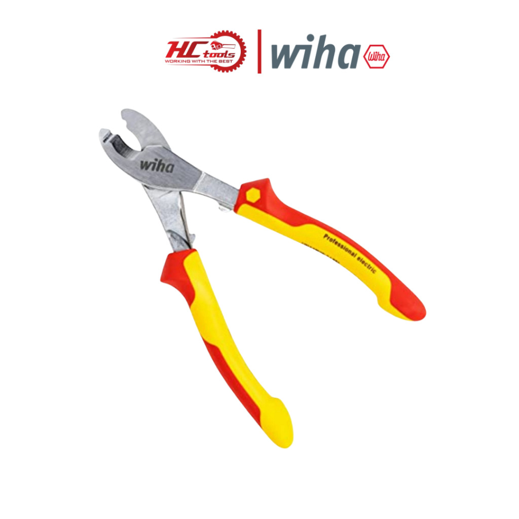 คีมตัดสายเคเบิล Wiha 43662 ของแท้ หุ้มฉนวน 1000v ยาว 210mm - NO STEEL CUTTING