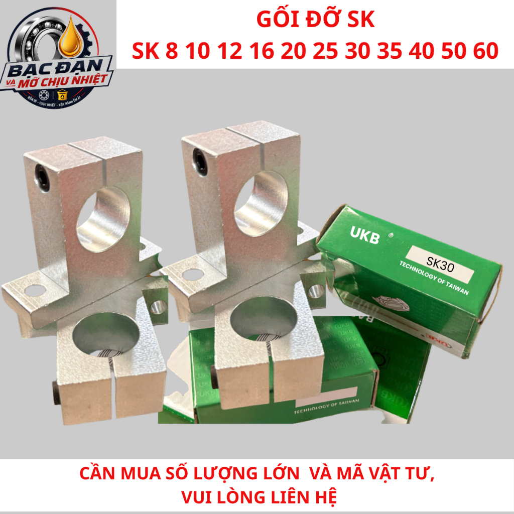ตัวเลื่อนแบบกลมรองรับ SK8, SK10, SK12, SK16, SK20 SK25 SK30 SK35 SK40 SK50 SK60