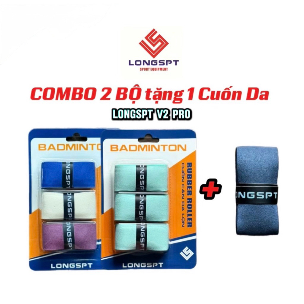 BUY 2 แถม 1 - Combo 2 ชุดปลอกหนังกลับ LONGSPT V2 PRO - รับฟรีไม้แบดมินตัน/ไม้ปิงปอง 1 อัน