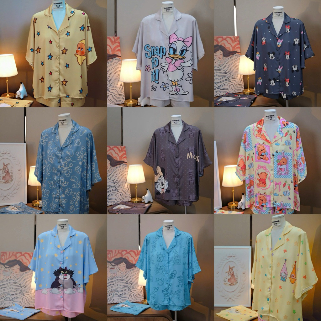 [NEW AVAILABLE] PYJAMA MONYONEAR SHORT SLEEVES CARTOON SHORT PANTS รุ่นใหม่