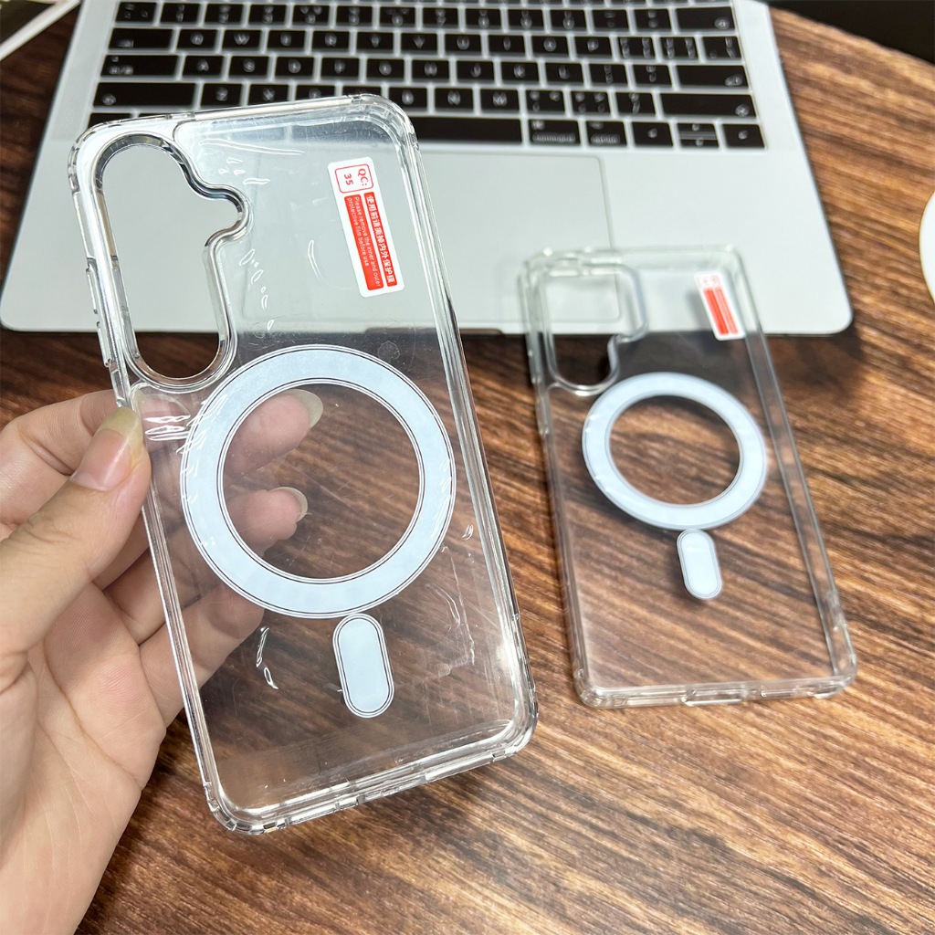 Samsung A57 5G/ A17/ A37 5G, Samsung A56 5G/ A36 5G เคสใสแม่เหล็กชาร์จไร้สายป้องกันกล้อง