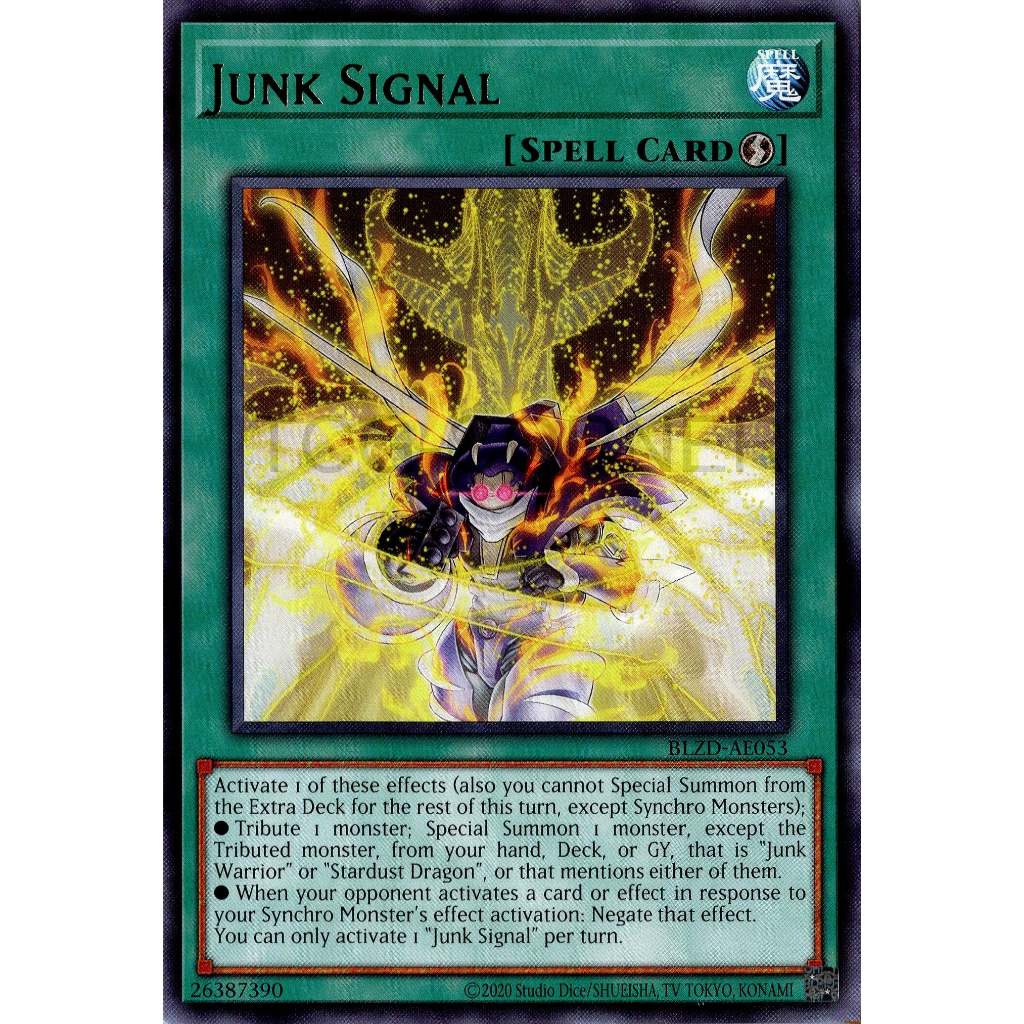 [KW2 Yugioh]* [EN-AE] การ์ด BLZD-AE053 Junk Signal (R) - หายาก