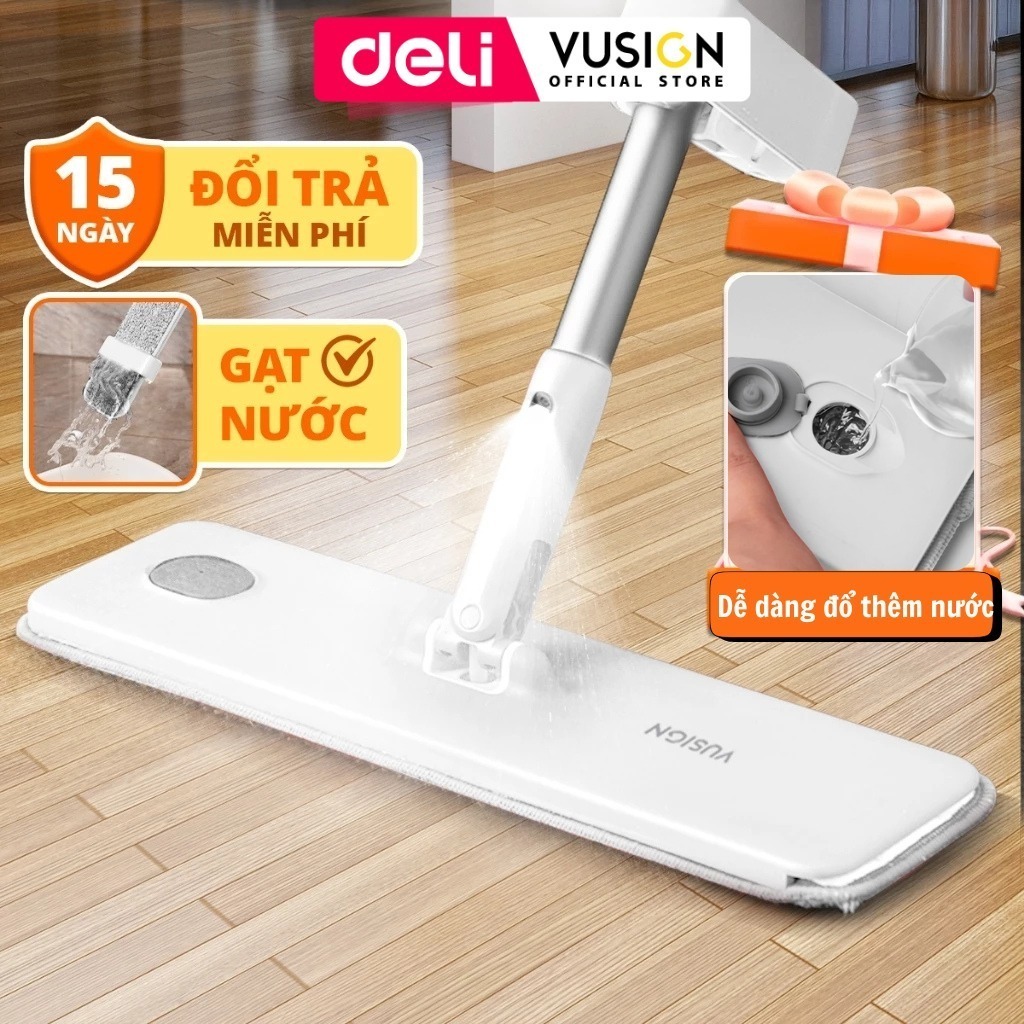 Deli Vusign ไม้ถูพื้นหมอกแบบบิดเองอัจฉริยะ คุณภาพสูง สะดวก ทําความสะอาดง่าย