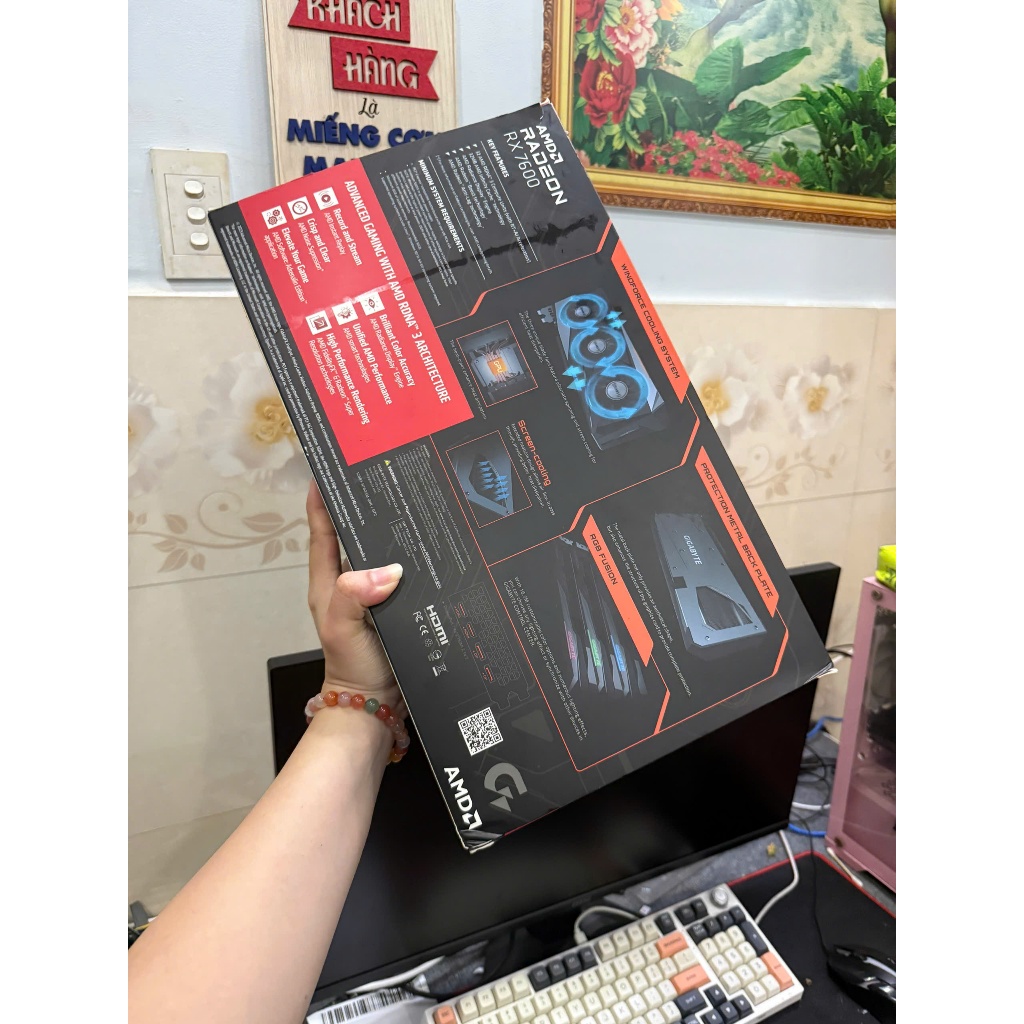 VGA Gigabyte Gaming OC Radeon RX 7600 8GB FullBox