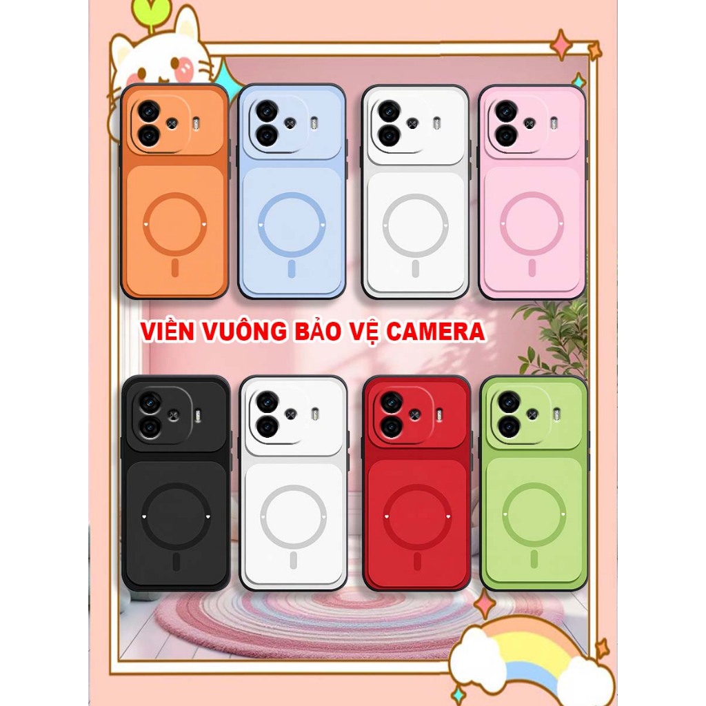 VIVO IQ Z9 TURBO 5G เคสโทรศัพท์ TPU ขอบสี่เหลี่ยมและพิมพ์ลายวงกลม LUCKY-MONKEYY STORE