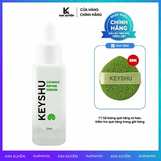 [ TẶNG 1 MIẾNG RỬA MẶT BỌT BIẾN KEYSHU ] Serum rau má Keyshu Cicamax Refine 25ML - DƯỠNG ẨM & DỊU DA