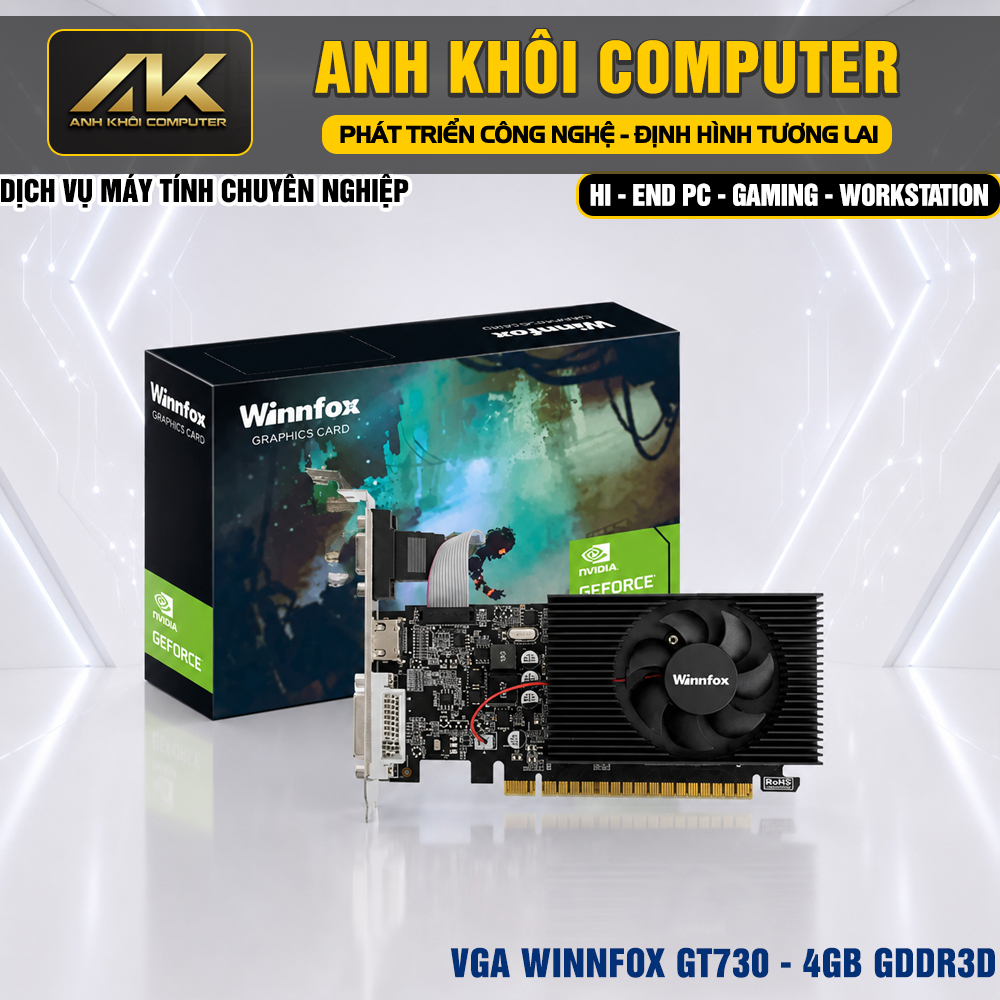 การ์ดวิดีโอ DRINFOX GT730 4GB DDR3 ของแท้