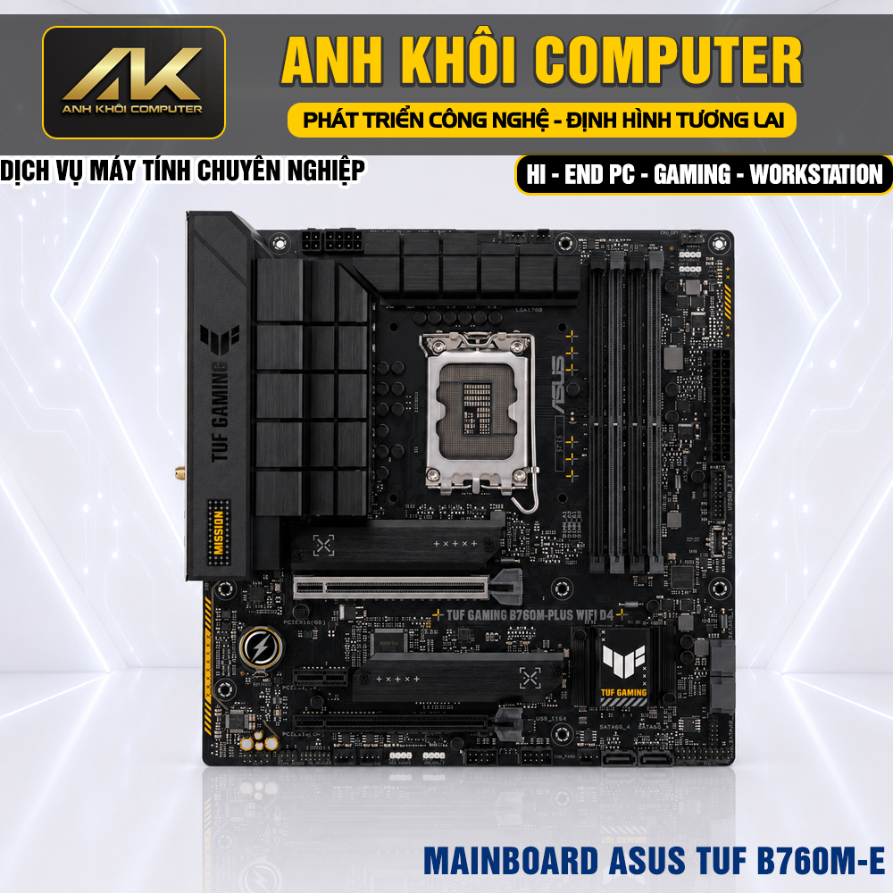 Asus TUF Gaming B760M-E DDR4 คอมพิวเตอร์ บอร์ดหลัก - เมนบอร์ดของแท้