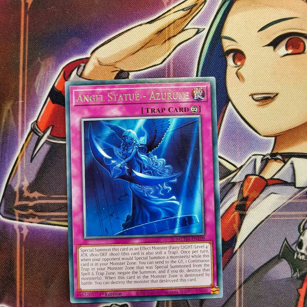 การ์ด Yugioh ของแท้ | รูปปั้นเทวดา - สีฟ้า | MZTM หายาก.