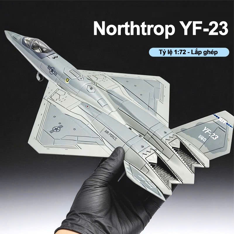 เครื่องบินรบ Northrop YF-23 รุ่น 1:72 สเกลพลาสติกแข็งพร้อมฐาน