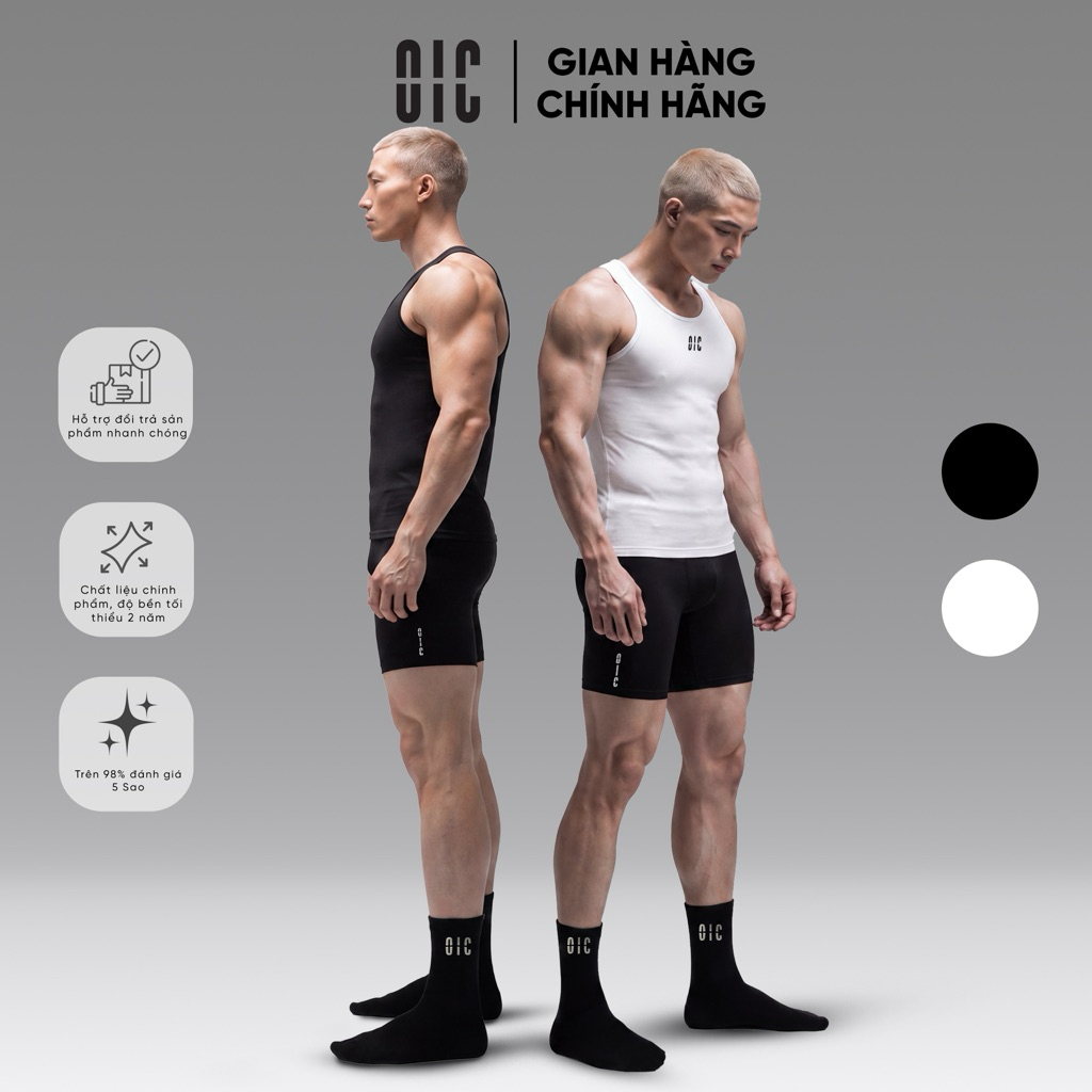 OIC เสื้อกล้ามกีฬาผู้ชาย Ribbed Cotton สินค้าแท้ ออกแบบเองด้วยฟิกเกอร์ OIC