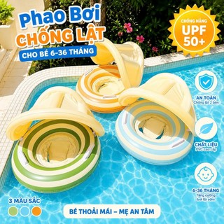Phao bơi cho trẻ em, phao bơi tròn có mái che nắng, có thể tháo rời an toàn cho bé tập bơi Sociu Kid Shop