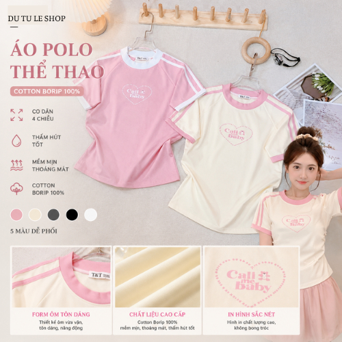 Baby Tee from medium เสื้อยืดผู้หญิงขนาดกลาง Call Me Borip Guangzhou 4 Dimensions - Du Tu Le Shop