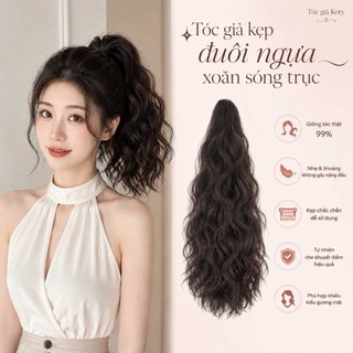 Tóc giả kẹp đuôi ngựa xoăn sóng | Tóc giả ngoạm xù nhiều kiểu dáng