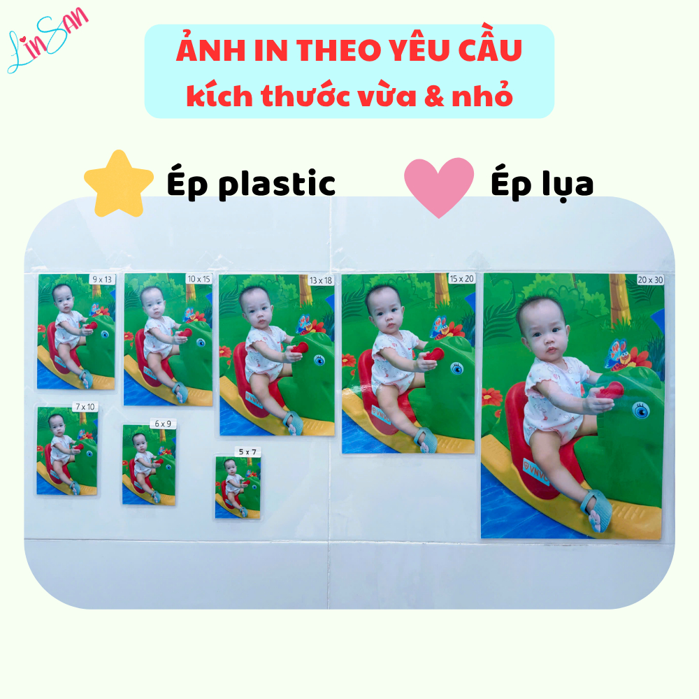 [จัดส่งด่วน] Combo of 10 PHOTOS (กลาง&เล็ก) PRINTED ON DEMAND 6x9, 7x10, 9x13, 10x15 - เคลือบไหม / เ