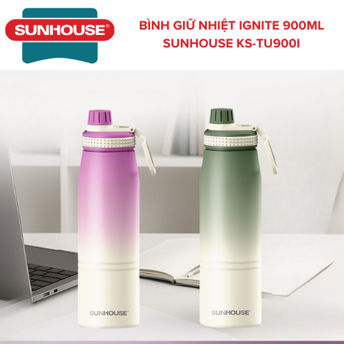 IGNITE 900ML SUNHOUSE HEAT BOTTLE KS-TU900I - สแตนเลส 304 - ด้ามจับพกพาสะดวก
