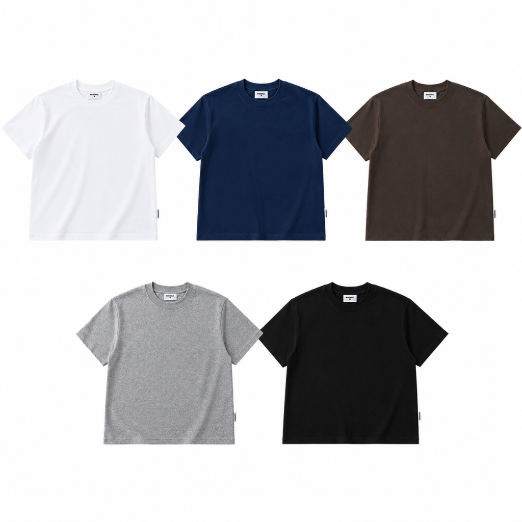 [280GSM] Boxy Plain T-Shirt Thick Cotton Fabric INSOMNIA CLUB - TS077