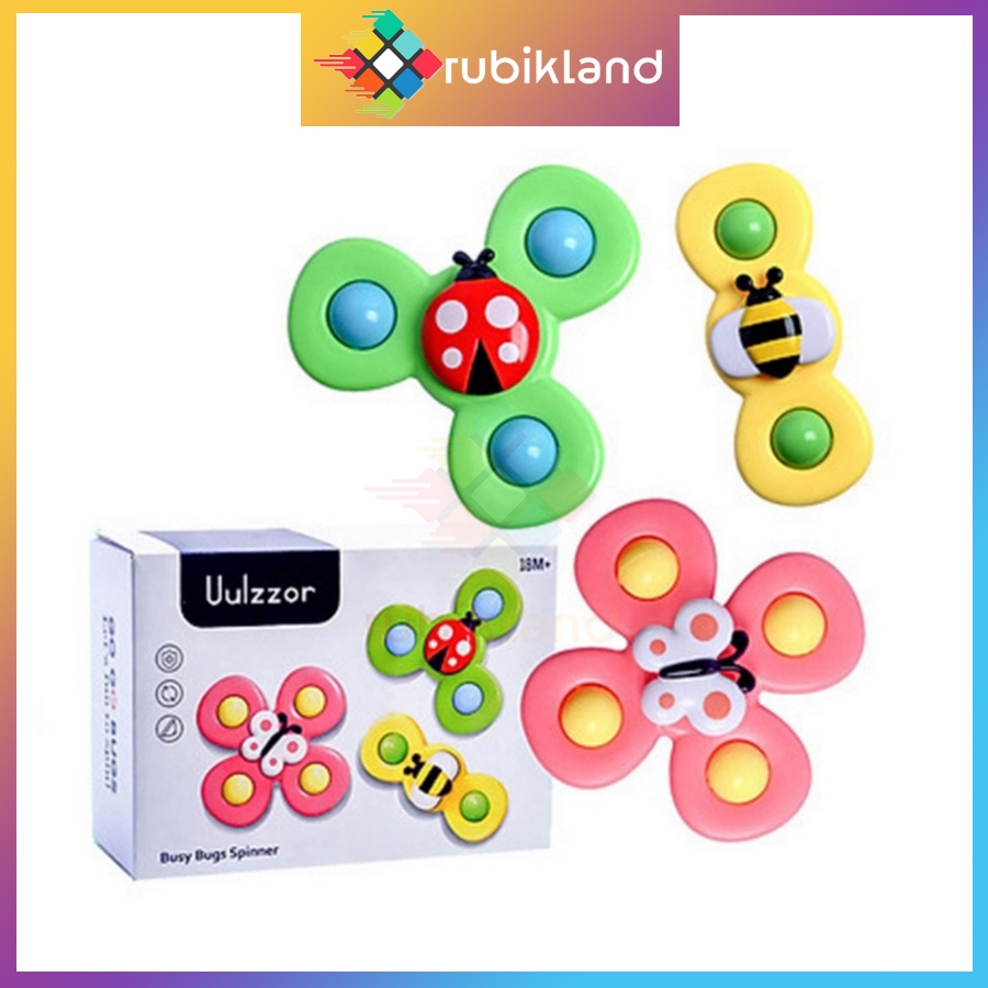 [3 ชิ้น] Spinner Pet Wall Stick Baby Spiner Animal ติดผนังของเล่นการ์ตูน