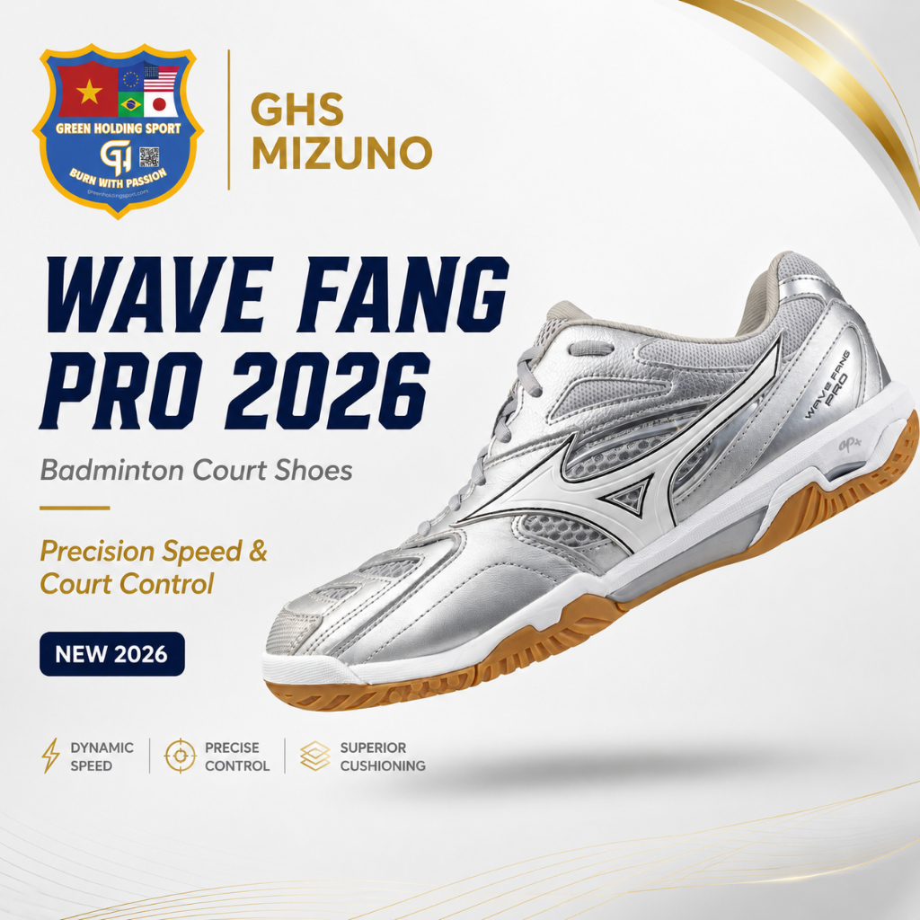 รองเท้าแบดมินตัน Mizuno WAVE FANG PRO 2026 ของแท้ กอดเท้า ลดแรงกระแทก จับศาล