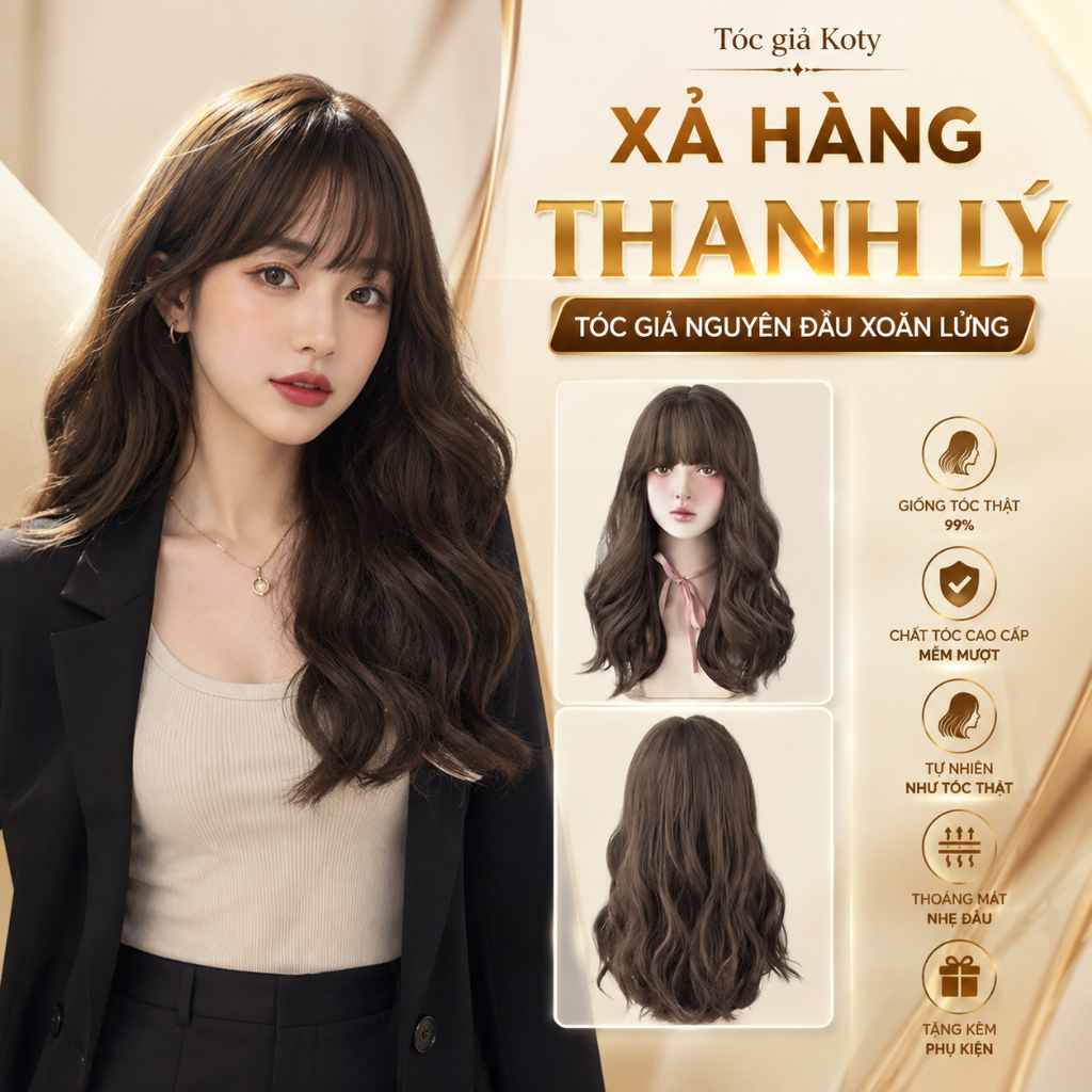 วิกผมเต็มหัว ️KOTY BEAUTY ️ วิกผมผู้หญิงเต็มหัวหยิก T67