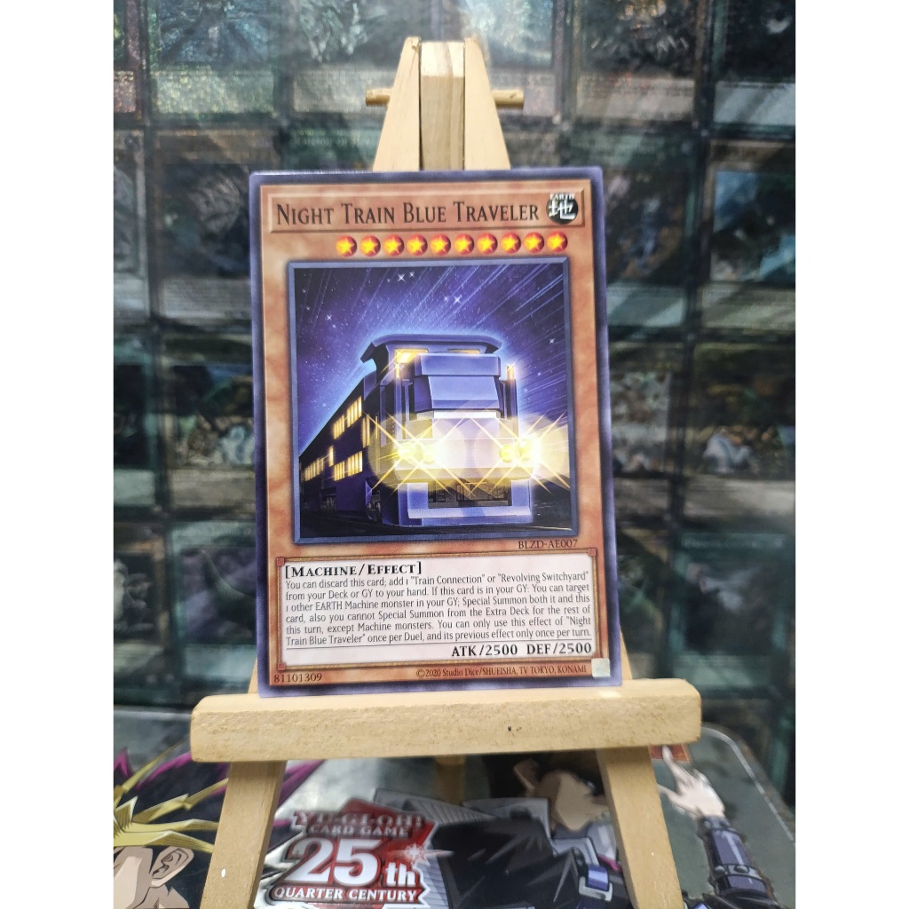 [ Do Lac 2 - โปรดดูคําอธิบาย ] การ์ด Yugioh BLZD-AE007 Night Train Blue Traveler (N