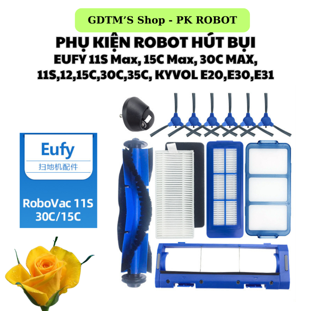 อุปกรณ์เสริมหุ่นยนต์ EUFY ROBOVAC EUFY 11S Max, 15C Max, 30C MAX, 11S,12,15C,30C,35C, KYVOL E20, E30