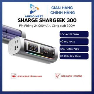 Pin Dự Phòng Sharge Shargeek 300 24.000mAh Công Suất 300W - Bảo Hành 12 Tháng.