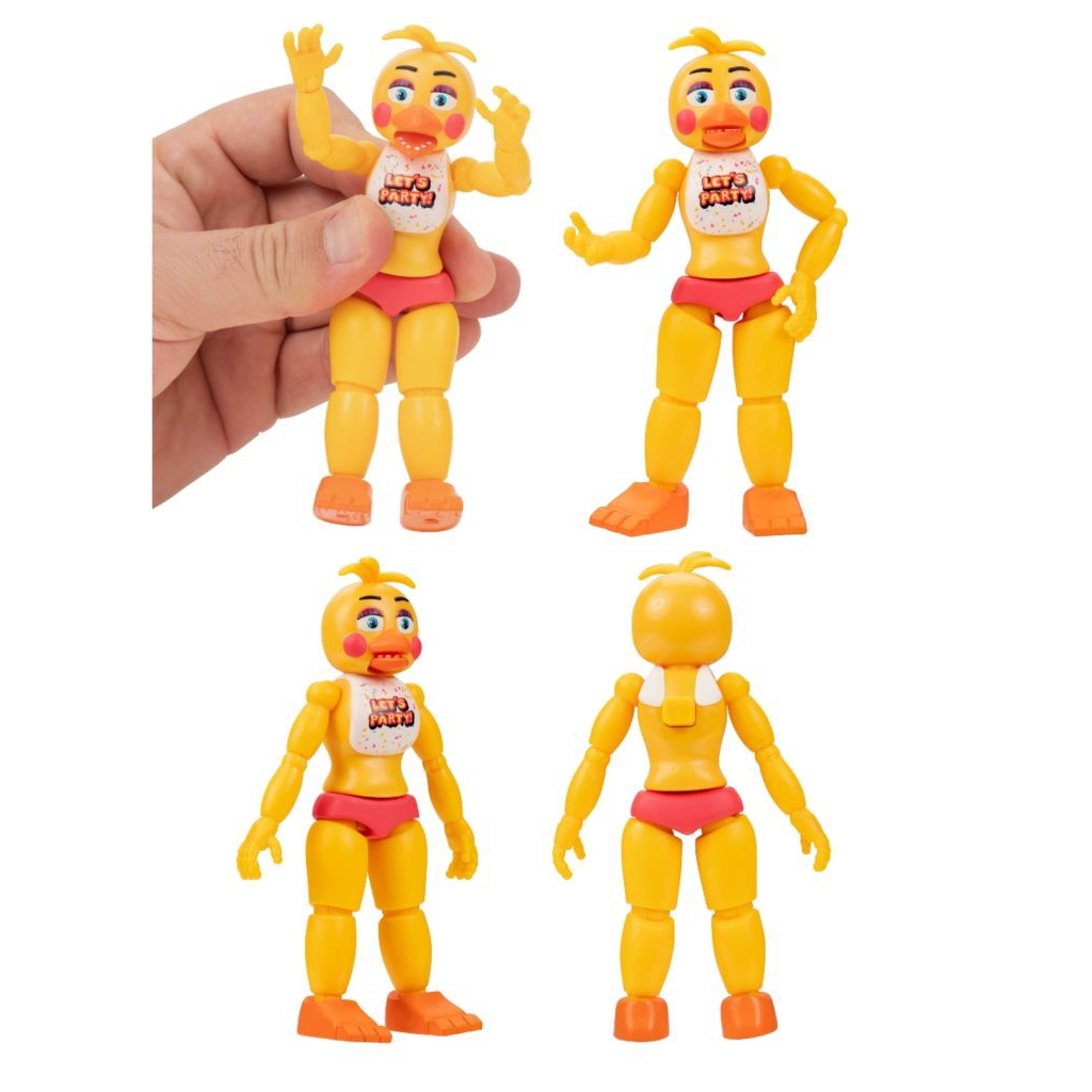 ฟิกเกอร์ Toy Chica สูง 5 นิ้ว มีคะแนนร่วมมากกว่า 10 จุด พร้อมเอี๊ยมพิมพ์ลาย "LETS PARTY!
