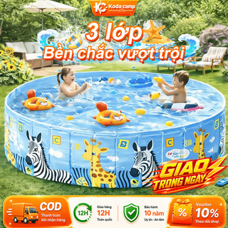 Bể bơi Gấp Gọn Cho Bé, Hồ Bơi Không Cần Bơm Gia Đình, 3 Lớp PVC Dày, Hồ Bơi Trẻ Em Ngoài Trời
