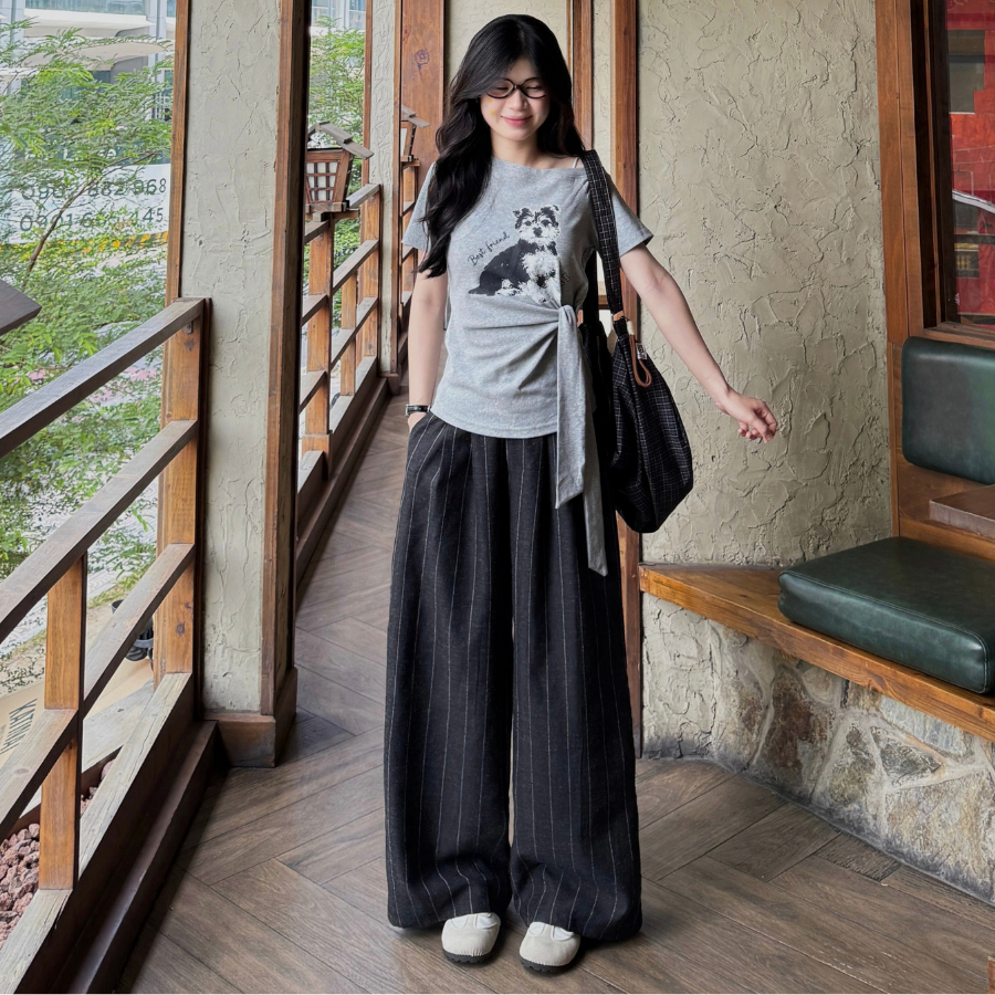 เสื้อยืด SHORT-SLEEVE WITH MEDIUM FORM IN KOREAN BORIP COTTON FABRIC - 040 - JEMCLOSET