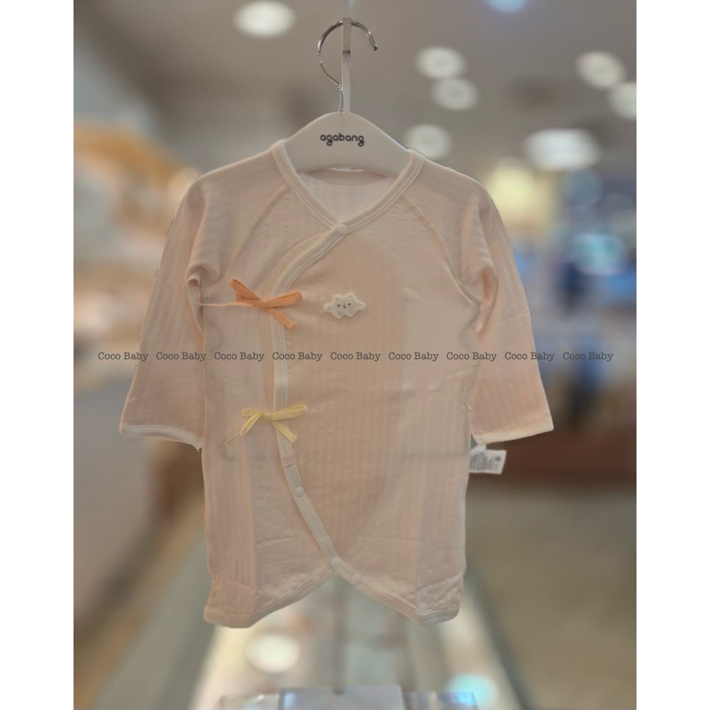 [PINK] บอดี้สูทเด็กแรกเกิด ผ้าคอตตอน Agabang made in Korea [Size 60]