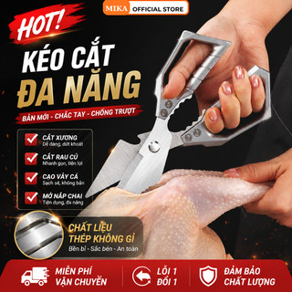 Kéo Cắt Đa Năng MIKA Không Gỉ Cắt Xương Gà Vịt Rau Củ Dễ Dáng Bền Bỉ