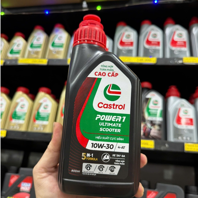 Castrol Power 1 Ultimate Scooter 10W30 0.8L น้ํามันสําหรับสกู๊ตเตอร์ Honda (450009)